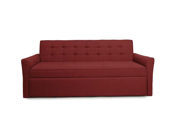 Zenith Sofa Cum Bed in Rustic Ruby